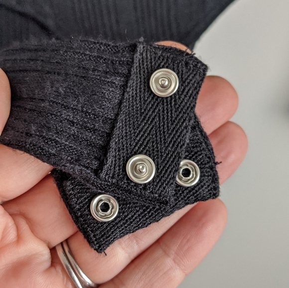 BAR III Sweater Knit Black Bodysuit - Picture 10 of 13